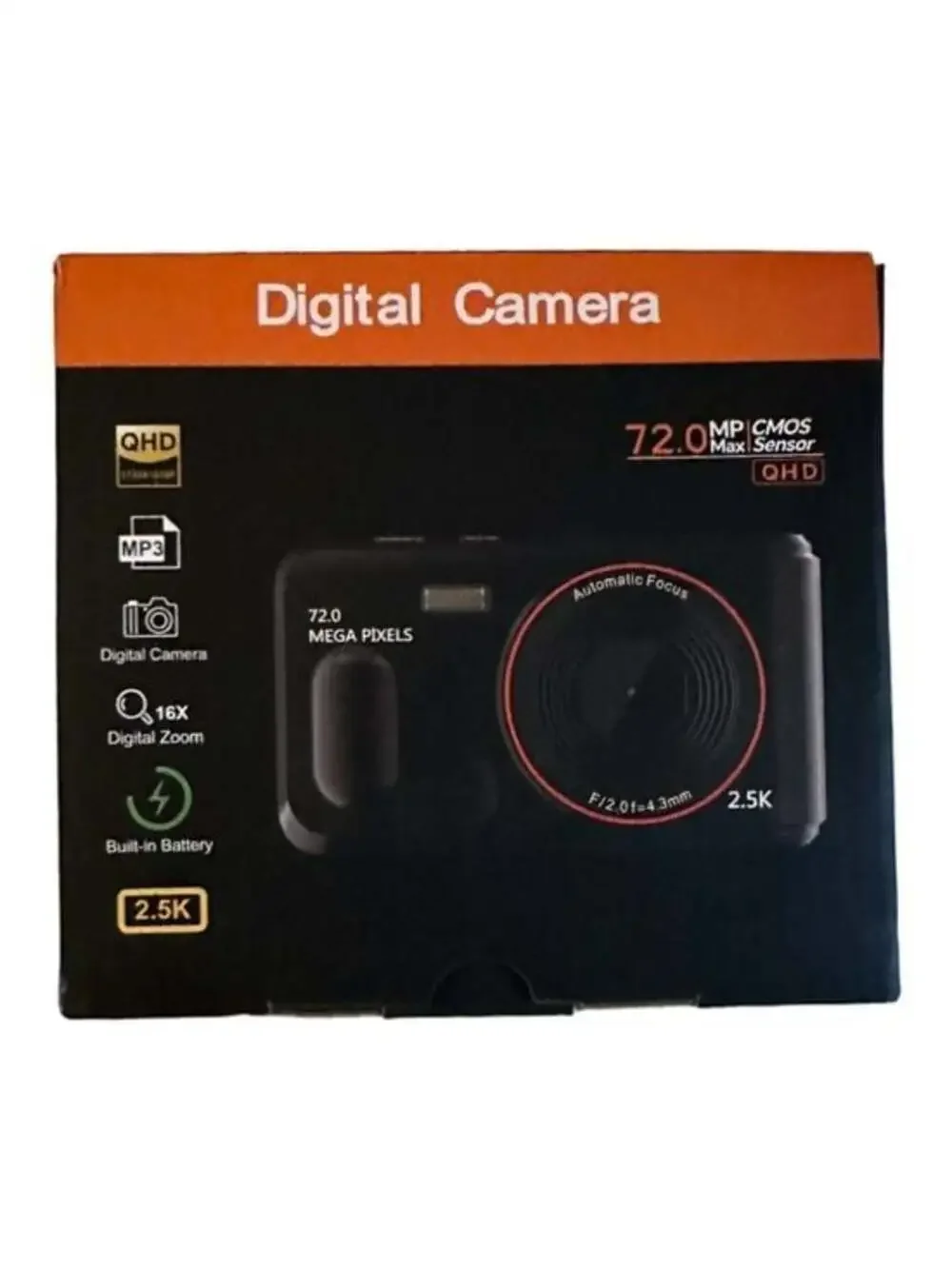 Compact Digital Camera - Silver 72.0 MP with 2.5K Video